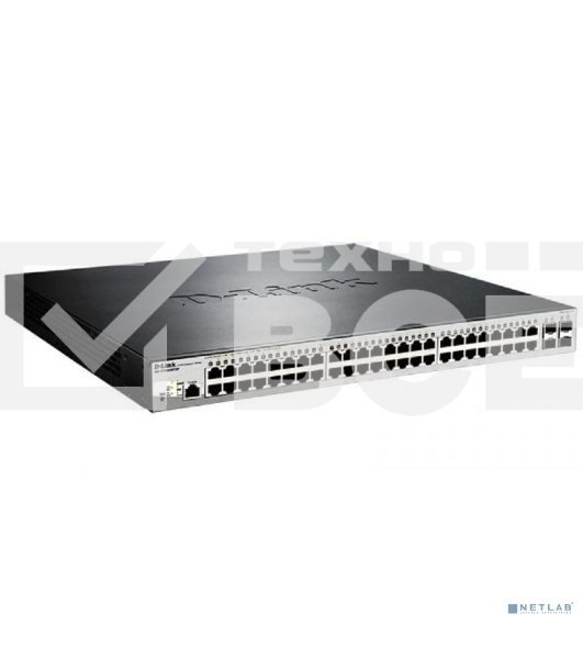 Управляемый коммутатор 2 уровня D-Link DGS-1210-52MP/ME/B2A PROJ с 48 портами 10/100/1000Base-T с поддержкой PoE и 4 портами 1000Base-X SFP