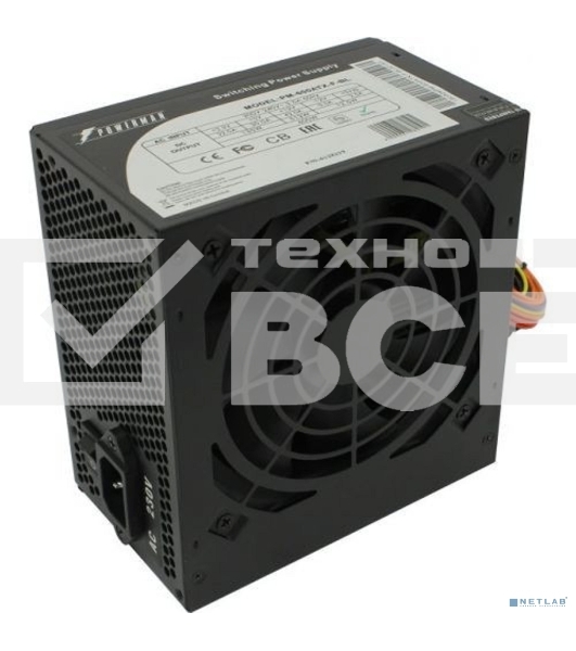 Блок питания Inwin (Powerman) PM-600ATX-F-BL [6128219] (600 Вт, ATX 2.2, 24+8 pin, 24+4 pin, 20+4 pin, 2x6/8-pin, 12 cm Fan, 2xMOLEX, 5xSATA, FDD)