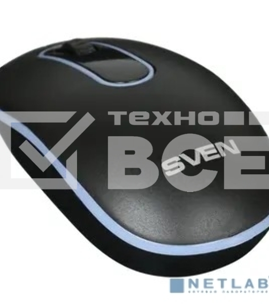 Мышь проводная SVEN RX-90 черный, 1000 dpi, USB, кнопки - 3