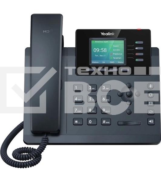 Настольный IP-телефон YEALINK SIP-T34W, 4 аккаунта, Wi-Fi, USB, 2.4