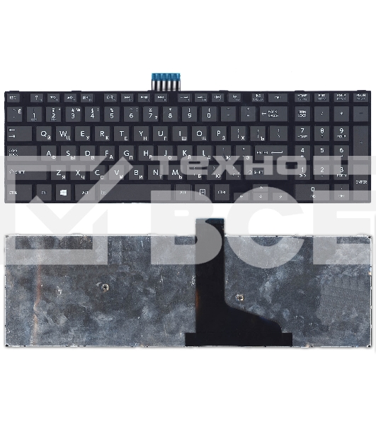 Клавиатура для ноутбука Toshiba L50D-A L70-A S50-A S50D-A S70D-A черная плоский Enter