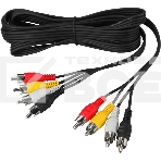 Шнур 4 RCA - 4 RCA, длина 5 метров, черный REXANT, фото5