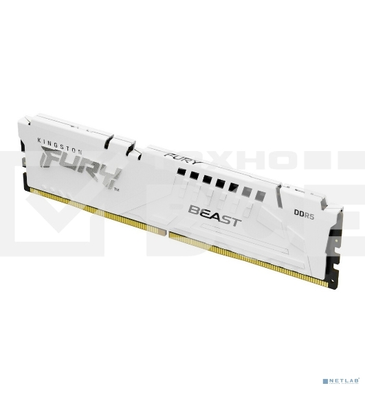 Оперативная память Kingston Fury Beast, DDR5, 32GB (1x32GB), 5200MHz, CL36, радиатор, белый