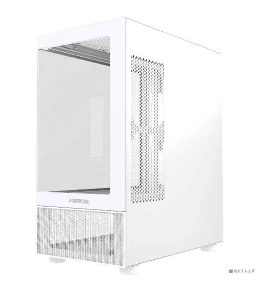 Компьютерный корпус Powercase Vision Micro M2, Tempered Glass, белый, mATX (CVMWM2-L0)