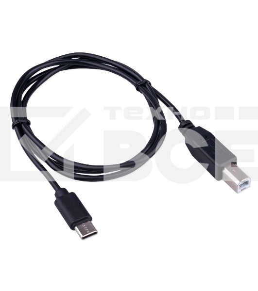 Кабель USB2.0 Гарнизон GCC-USB2-CMBM-1M, Type-C/BM, медь, 1м, черный, пакет