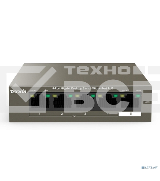 Коммутатор 5PORT 1000M 4POE Tenda TEG1105P-4-63W