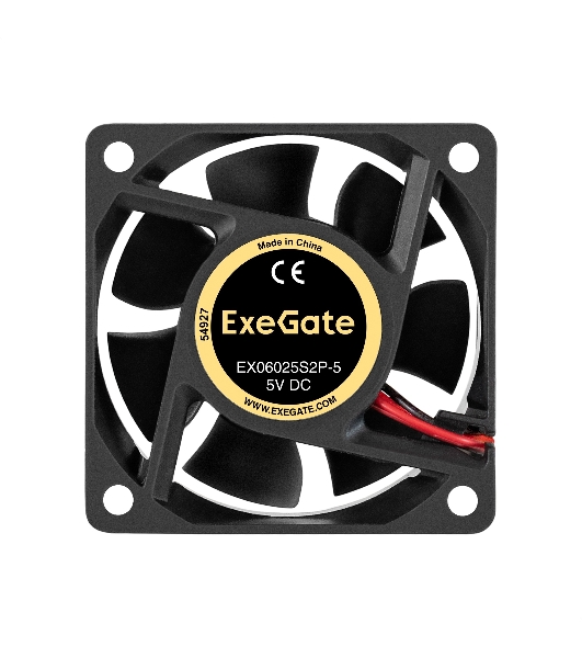 Вентилятор 5В DC ExeGate EX06025S2P-5 (60x60x25 мм, Sleeve bearing (подшипник скольжения), 2pin, 3500RPM, 25dBA)