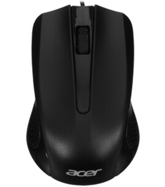 Мышь проводная Acer OMW010 черный, 1200 dpi, USB, кнопки - 3