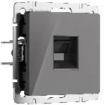 Розетка Ethernet RJ-45 (графит акрил), фото5