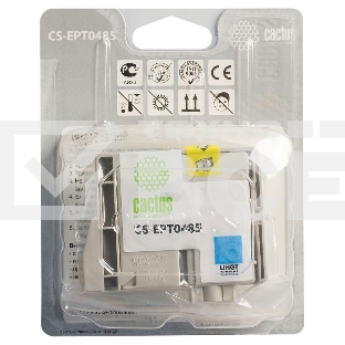 Картридж струйный Cactus CS-EPT0485 светло-голубой (14,4 мл) для Epson Stylus Photo R200/R220/R300/R320/R340/RX500/RX600/RX620/RX640