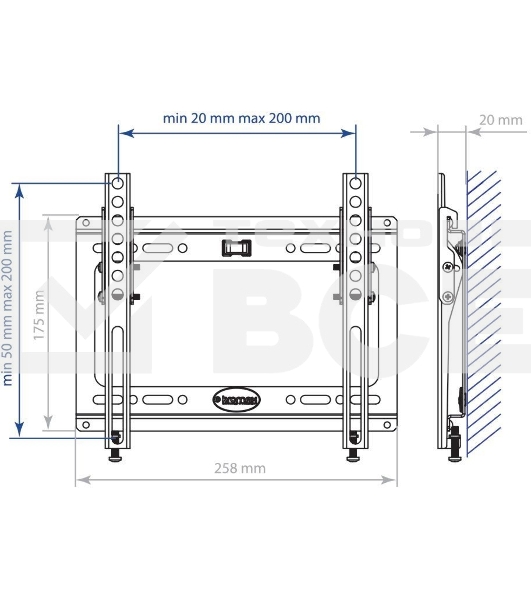 Кронштейн Kromax IDEAL-6 белый, для LED/LCD TV 15