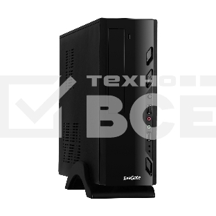 Компьютерный корпус Exegate EX268695RUS Компьютерный корпус MiniITX Exegate MI-208 Black, miniITX/mATX, <M400, 80mm>, 2*USB, Audio