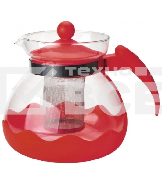 Чайник заварочный MALLONY Decotto-1500 с пластик ручкой, фильтр из нерж ст, 1,5 л