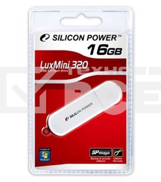 Флеш диск Silicon Power 16Gb LuxMini 320 SP016GBUF2320V1W USB2.0 белый