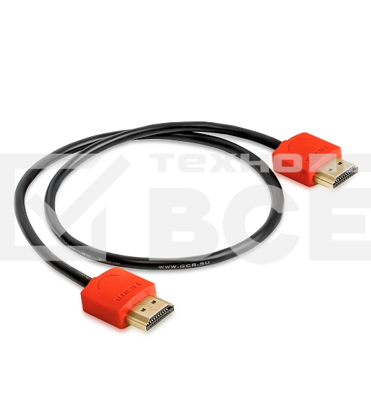 Кабель Greenconnect SLIM 3.0m HDMI 2.0, красные коннекторы Slim, OD3.8мм, HDR 4:2:2, Ultra HD, 4K 60 fps 60Hz, 3D, AUDIO, 18.0 Гбит/с, 32/32 AWG, GCR-51601 Кабель Greenconnect SLIM 3.0m HDMI 2.0, красные коннекторы Slim, OD3.8мм, HDR 4:2:2, Ultra HD, 4K 6