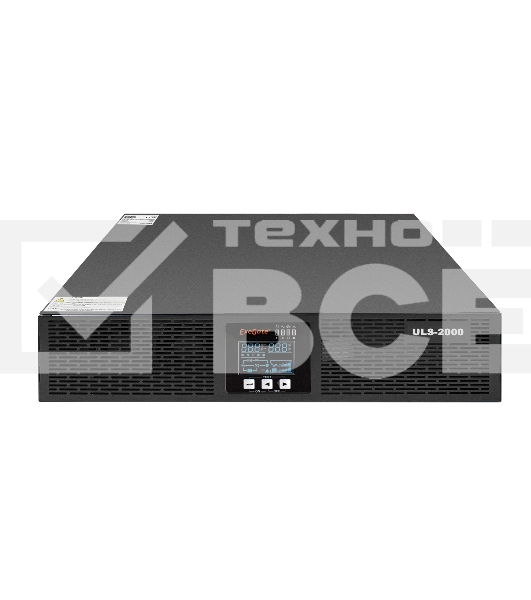 Источник бесперебойного питания On-line ExeGate EP285647RUS PowerExpert ULS-2000.LCD.AVR.C13.USB.RS232.SNMP.2U <2000VA/2000W, On-Line, PF=1, LCD, 6*IEC-C13, RS232, USB, SNMP-slot, Rackmount 2U/Tower, Black>