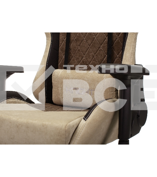 Кресло игровое Бюрократ VIKING 7 KNIGHT BR FABRIC коричневый текстиль/эко.кожа крестовина металл/пластик