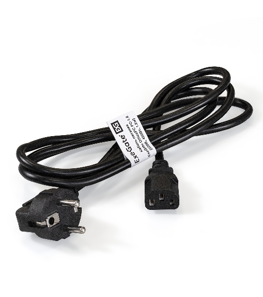 Кабель питания ExeGate EX287264RUS PC-1,8 OfficePC 450W (Евровилка Schuko ->С13) черный, 1.8м