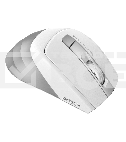 Мышь беспроводная A4Tech Fstyler FG35 серебристый/белый, 2000 dpi, радиоканал, USB, кнопки - 6