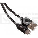 Кабель USB (m)-USB Type-C (m) 1м черный, фото3