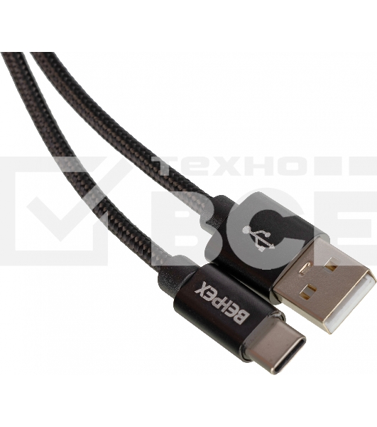 Кабель USB (m)-USB Type-C (m) 1м черный