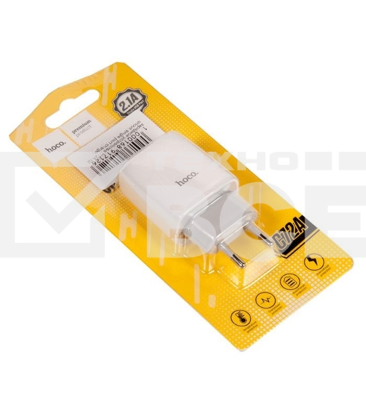 Сетевое зарядное устройство 1 USB/HOCO HC-12899 C72A/Выход: 10.5W/белый