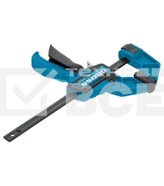 Струбцина реечная Gross быстрозажимная, пистолетного типа, пошаг. механизм, пластиковый корпус,150 мм