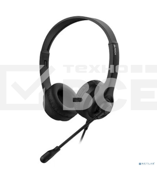 Наушники с микрофоном A4Tech HS-8i черный 1.8м накладные оголовье