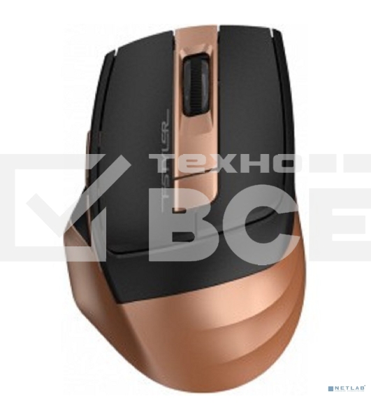 Мышь беспроводная A4Tech Fstyler FG35 золотистый/черный, 2000 dpi, радиоканал, USB, кнопки - 6