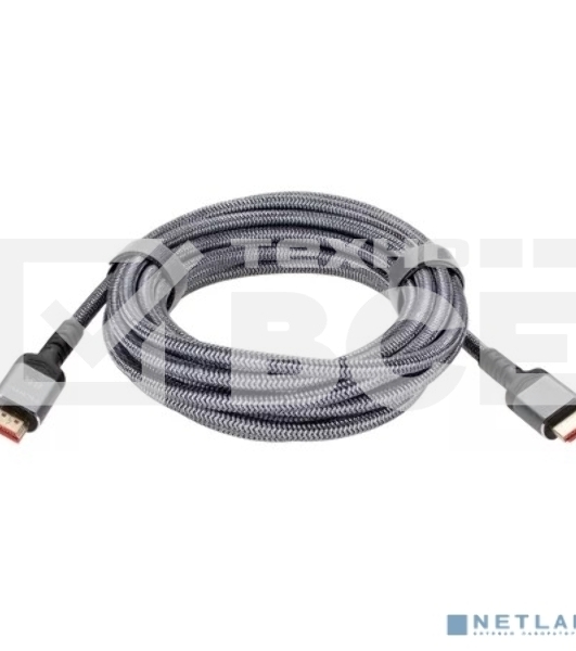 Кабель HDMI 19M/M,ver. 2.1 8KX60Hz (Econom) оплетка 5m iOpen ACG859A-5.0