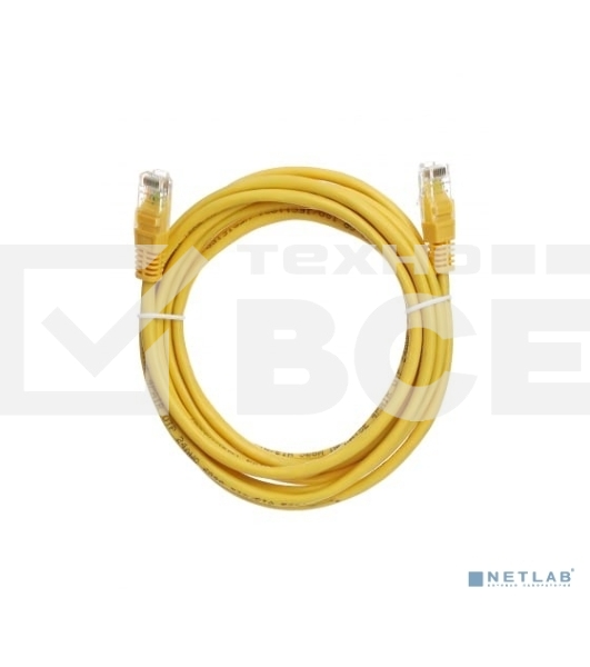 Патч-корд литой Aopen/Qust UTP кат.5е 3м желтый 