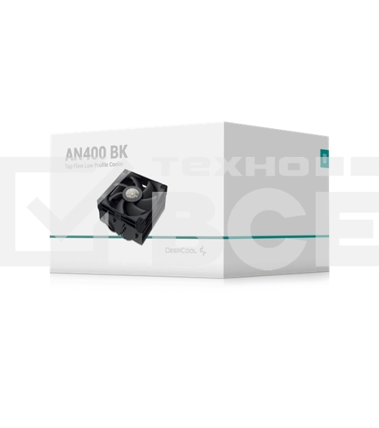 Кулер для процессора DEEPCOOL AN400 черный 92мм алюминий+медь 2900rpm 31db 4-pin 150W 52,5мм