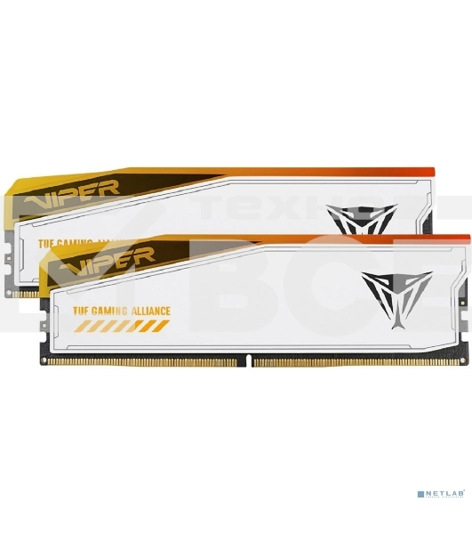 Оперативная память Patriot Viper Elite 5 TUF Gaming, DDR5, 48GB (2x24 GB), 6000 MHz, CL36, радиатор, RGB, белый