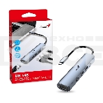 Концентратор USB HUB UH-545 USB3.0 с Ethernet RJ45, гигабитным Ethernet RJ45 x 1, портом питания USB-C (5 В 3 А) x 1, портами передачи данных USB-A 3.0 x 3, фото4
