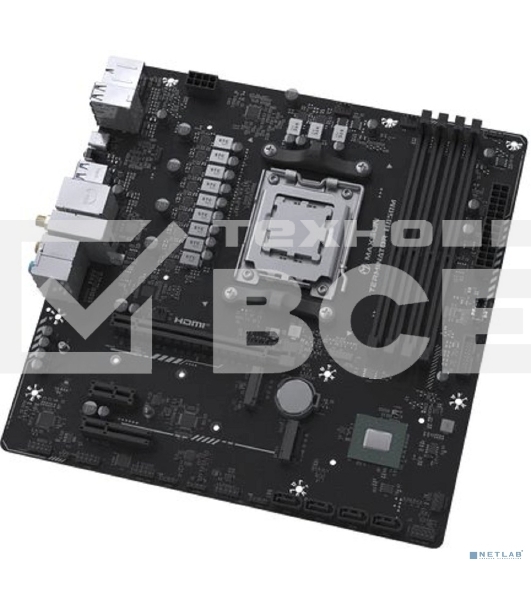 Материнская плата Maxsun Terminator B850M WIFI, AM5, AMD B850, 4xDDR5, 4xSATA, 2xM.2, 1xPCIe 4.0 x16, 1xPCIe 3.0 x4, 1xPCIe 3.0 x1, 1xDP, 1xHDMI, 1x2.5Gb LAN, Wi-Fi 6, Bluetooth 5.2, 1xUSB-C 10Gbps, 4xUSB-A 5Gbps, 4xUSB-A 2.0, 1xS/PDIF, 6x3.5 мм, 7.1, mATX