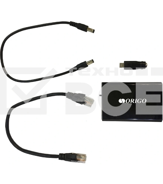 PoE-сплиттер ORIGO OPE301GS/A1A 802.3af/at, 1x1000Base-T PoE In, 1x1000Base-T, выход: 5/9/12В DC