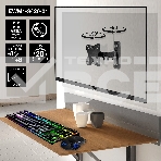 Крепление настенное ExeGate EWM1-3420-01 (кронштейн для одного монитора 13'-34', VESA 75x75, 100x100, макс. нагрузка 20 кг, наклон -8°/+8°, поворот -90°/+90°, расстояние до стены 65-190мм, черный), фото9