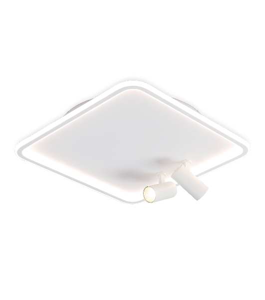 Светильник Ambrella light FL5114/1+2 WH белый 97W 3000K-6400K 480*480*130 (ПДУ ИК)