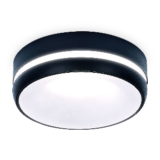 Светильник Ambrella light TN3335 SBK/FR черный песок/белый матовый GU5.3 D96*46