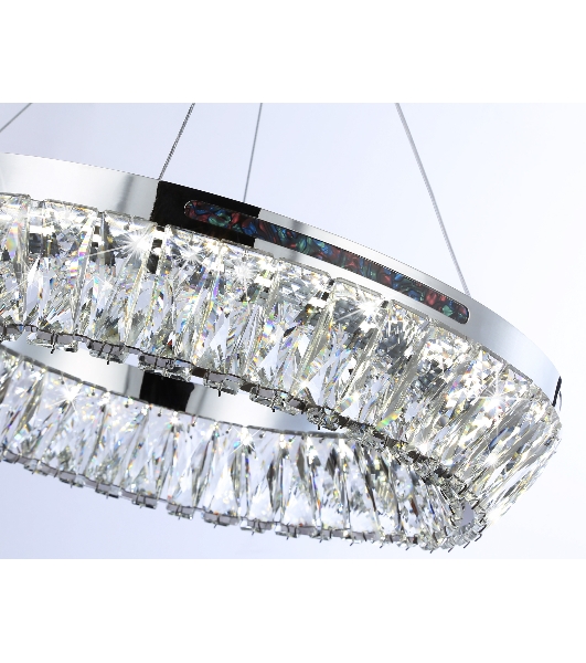 Светильник Ambrella light TR5022 CH/CL хром/прозрачный 3000K/4200K/6400K 47W D500*540 (Без ПДУ)