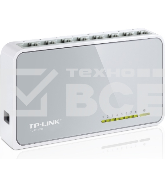 Коммутатор TP-Link SOHO TL-SF1008D Коммутатор 8-port 10/100M mini Desktop Switch, 8 10/100M RJ45 ports, Plastic case