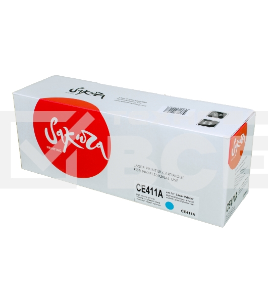 Картридж лазерный Sakura CE411A для HP Laserjet Pro 400 Color M451DN/M451DW/451NW/MFP M475DW/M475DN, Laserjet 300 color MFP M375NW, синий, 2600 к.