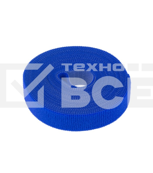 Лента-липучка многоразовая 5 м х 20 мм, синяя (1 шт.) Rexant