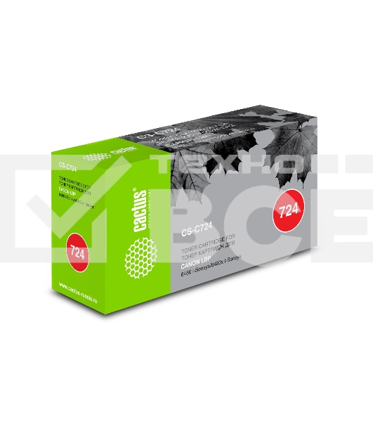 Картридж лазерный Cactus CS-C724 черный (6000 стр.) для Canon LBP 6480/6750/6480x/6750dn
