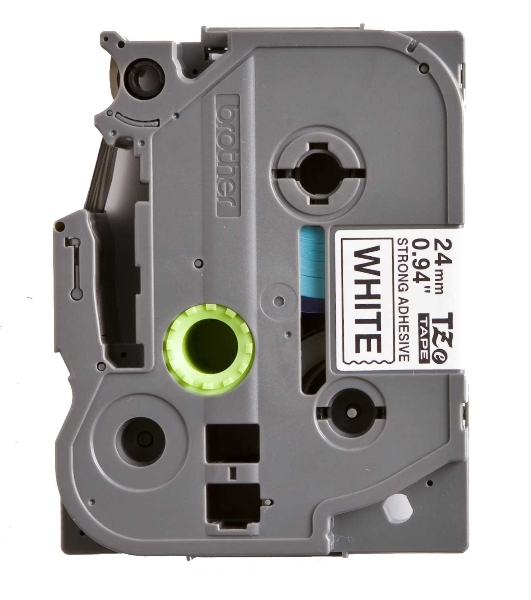 Наклейка ламинированная повышенной адгезии Brother TZe-S251 (24 мм черн/бел)