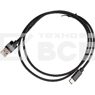 Кабель USB (m)-USB Type-C (m) 1м черный