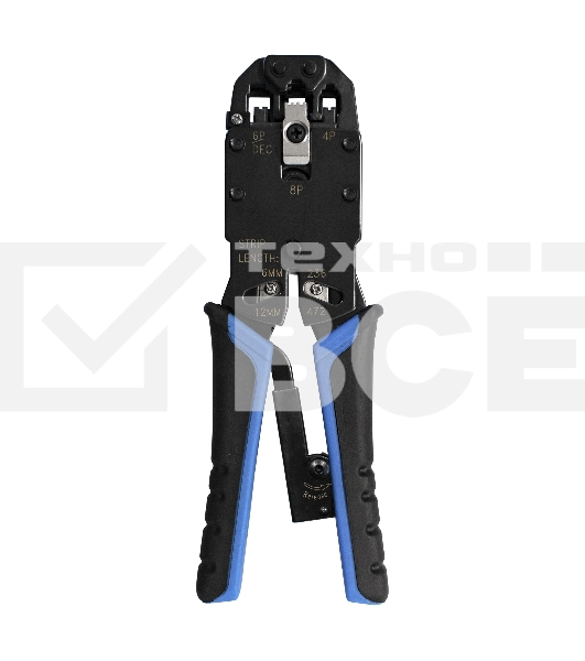 Инструмент ExeGate EX293155RUS EX-T2008R для обжима RJ-45, RJ-11/12 с храповым механизмом (прямой ход обжимки)