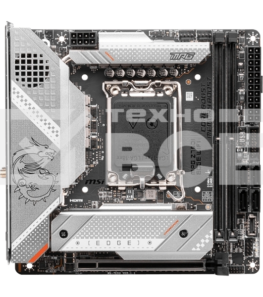 Материнская плата MSI MPG Z790I EDGE WIFI, LGA 1700,  Intel Z790, 2xDDR5, 4xSATA, 3xM.2, 1xPCIe 5.0 x16, 1xDP, 1xHDMI, 1x 2.5Gb LAN, 1xUSB-C 3.2 Gen 2x2, 2xUSB-A 3.2 Gen 2, 4xUSB-A 3.2 Gen 1, Mini-ITX