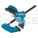 Струбцина реечная Gross быстрозажимная, пистолетного типа, пошаг. механизм, пластиковый корпус,150 мм, фото7