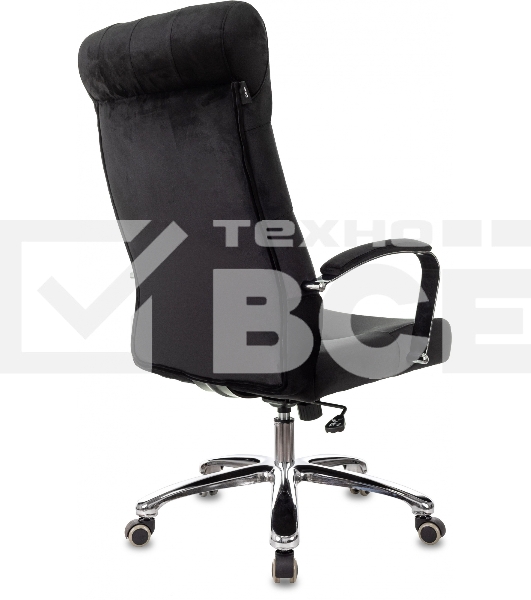 Кресло руководителя Бюрократ T-9928SL Fabric черный Italia Black, крестов. металл хром